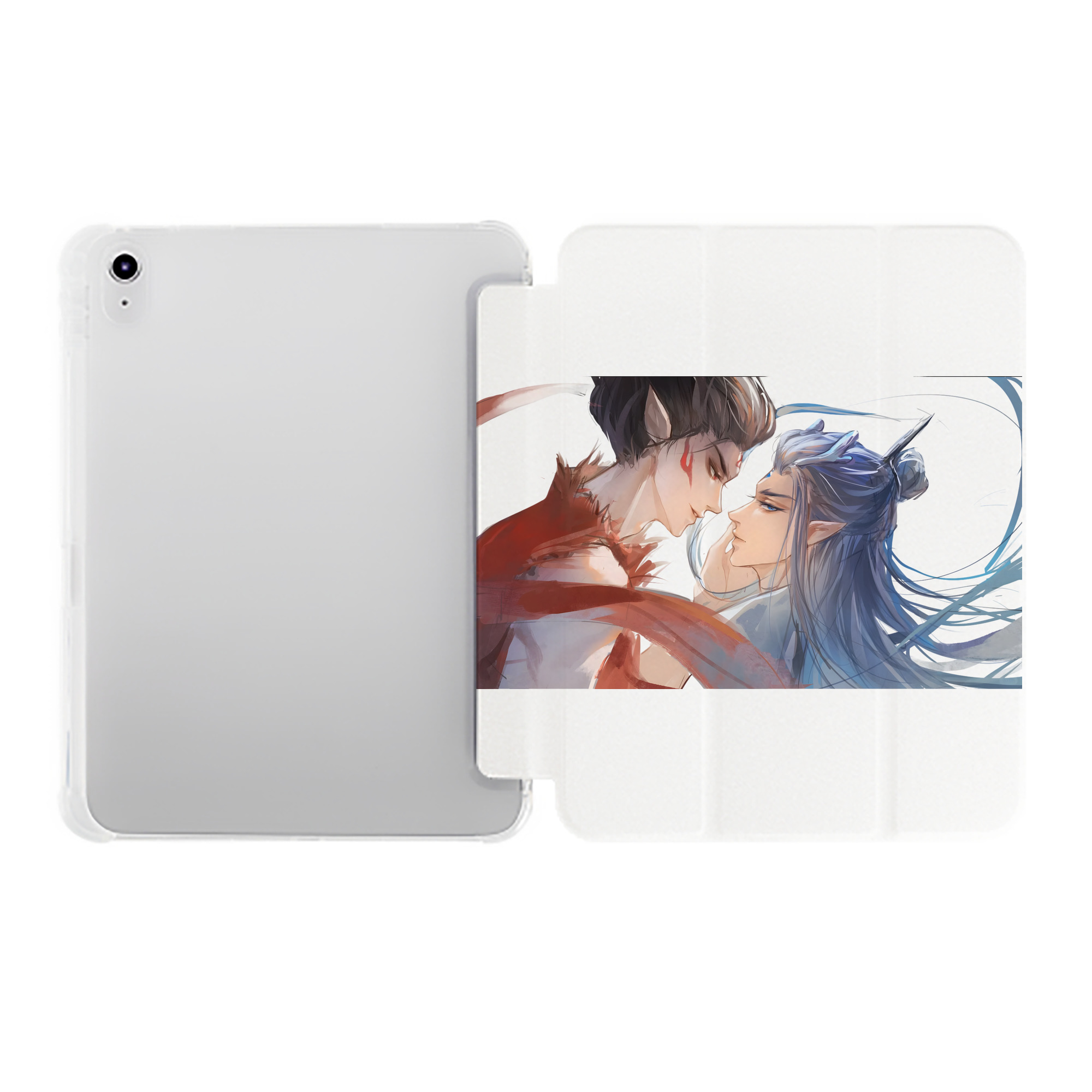 （画像用） Ne Zha 2 ナタ 魔童の大暴れ IPad ケース ペン収納付き 三つ折りスタンド PUレザー×シリコン 対応機種9.5/10.5/10.9インチ
